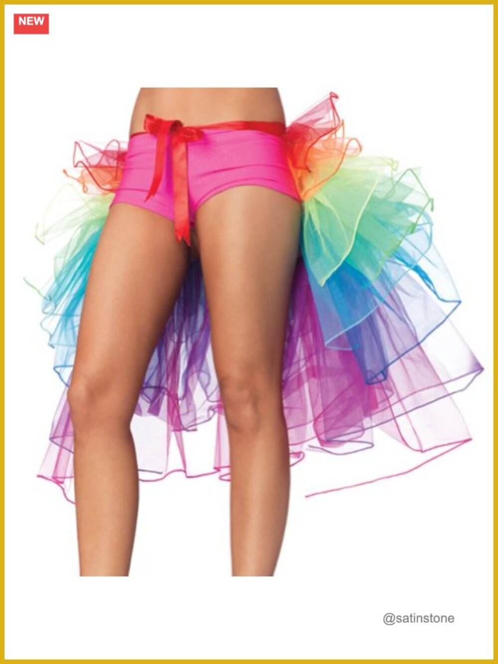 Women's 8-Layer Organza Lace Rainbow Tutu Skirt